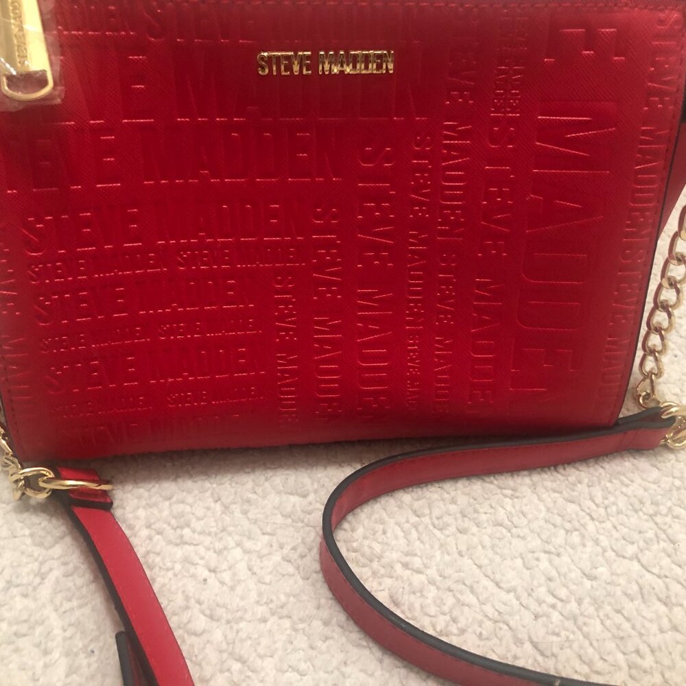 Steve Madden Red Crossbody Bag ,NEW no Tag - Picture 3 of 12